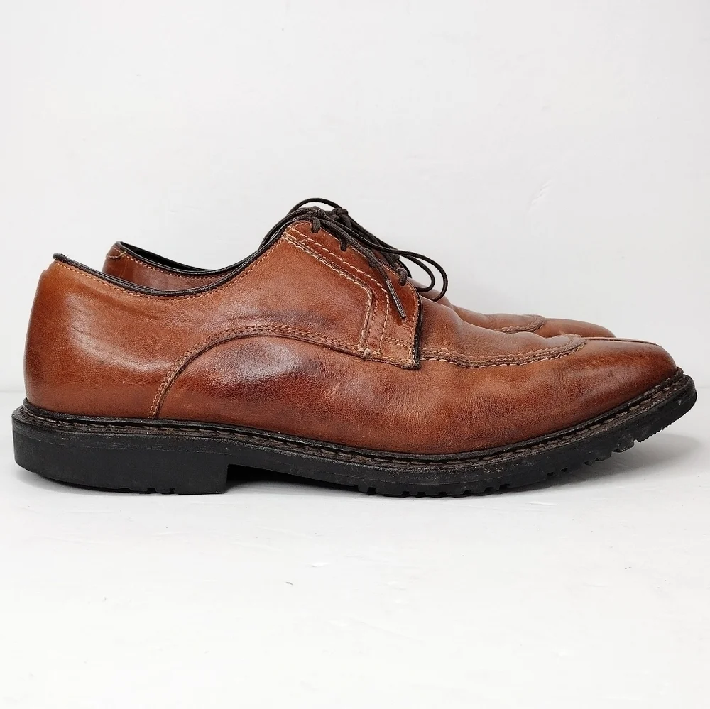 Allen Edmonds Wilbert Brown Leather Comfort Oxfords Shoes Sz 9.5